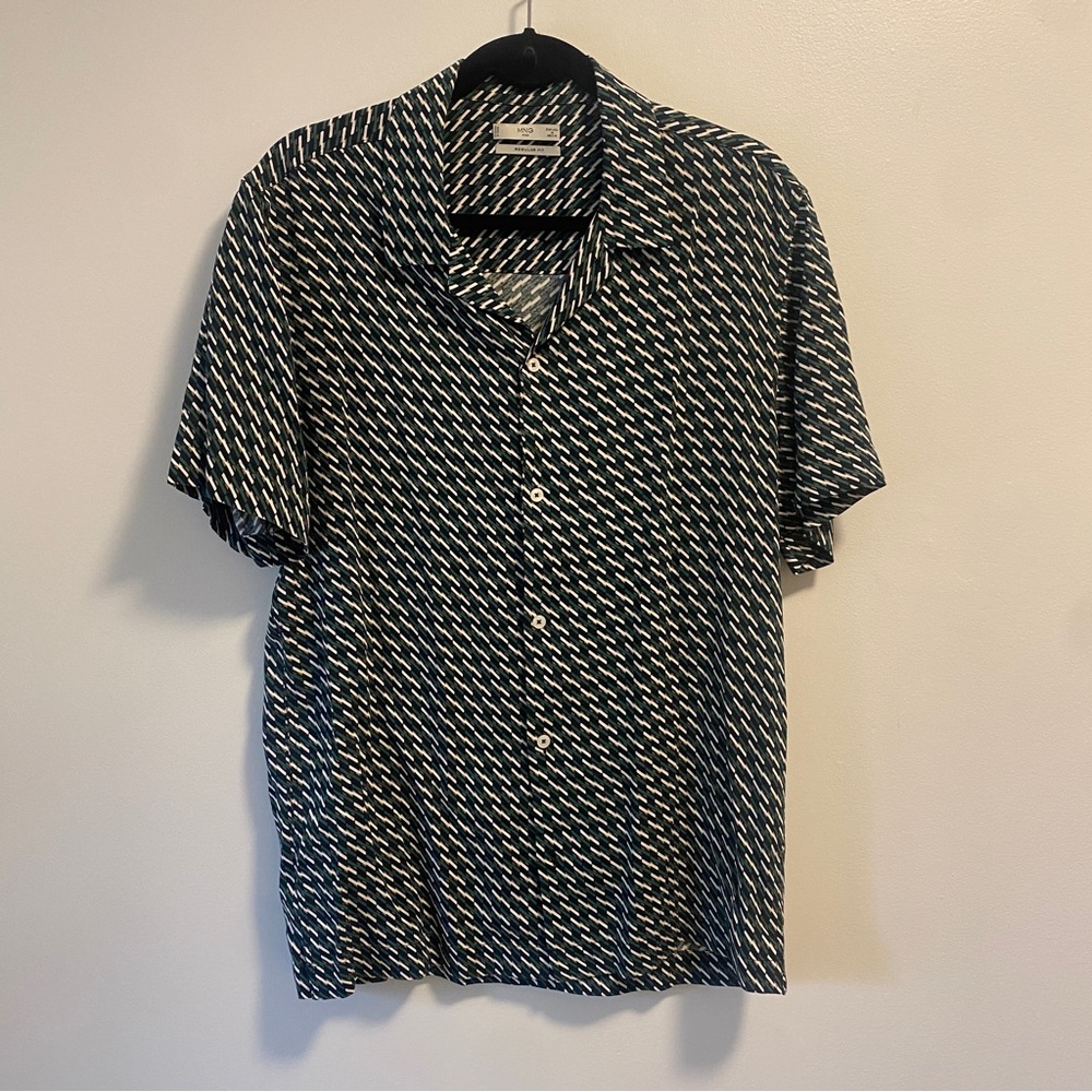 Mango Abstract Print Men’s Camper Shirt M